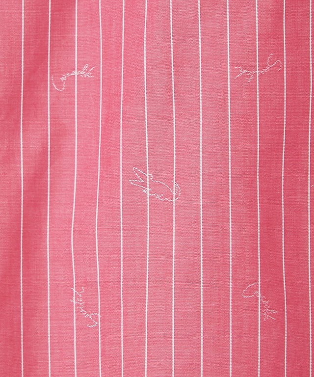 スキッパーカラー ストライプ ブラウス