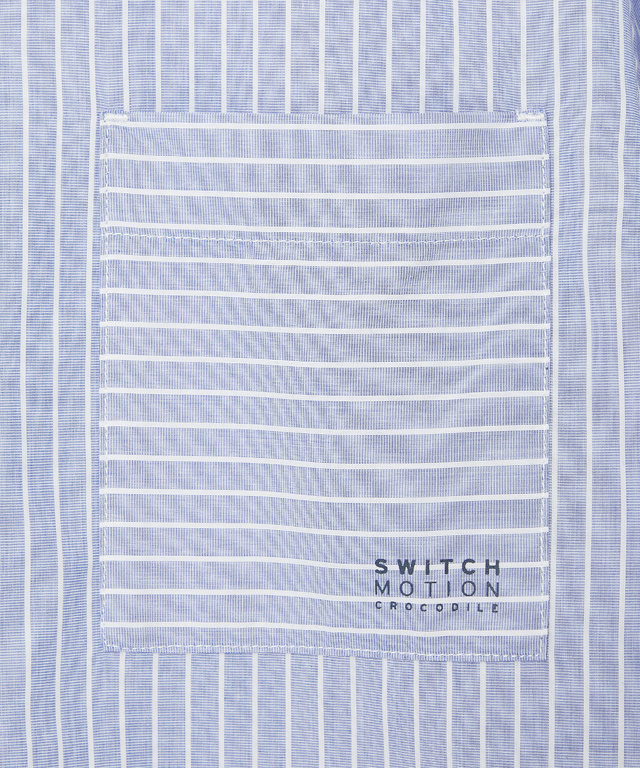 コットンブロード ストライプ柄 ブラウス