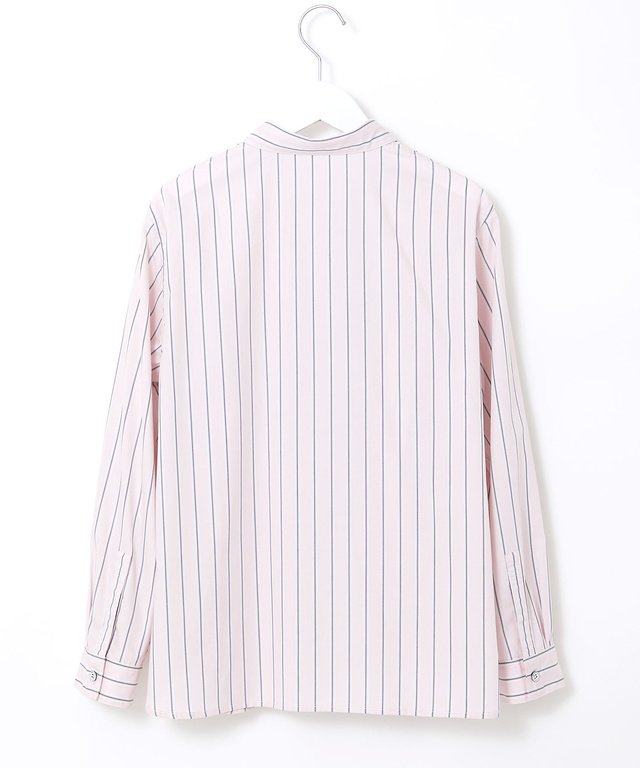 コットンブロード ストライプ柄 ブラウス