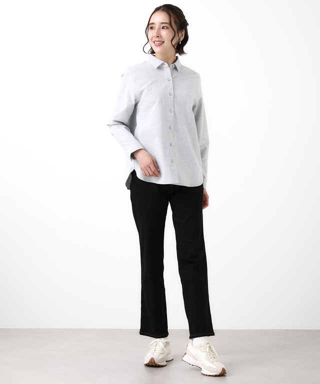 フランネル コットン ブラウス