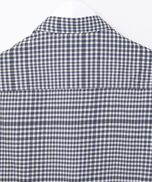 微起毛 ギンガムチェック柄 ブラウス