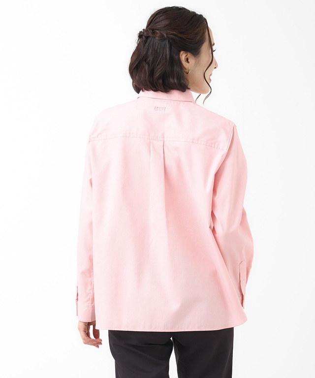 ノンアイロン コットン 無地 ブラウス【シワになりにくい】