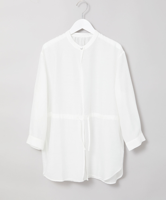 スタンドカラー シアー シャツ ジャケット