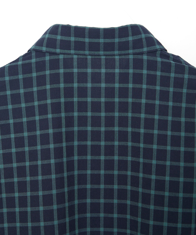 コットン デザイン 七分袖 ブラウス