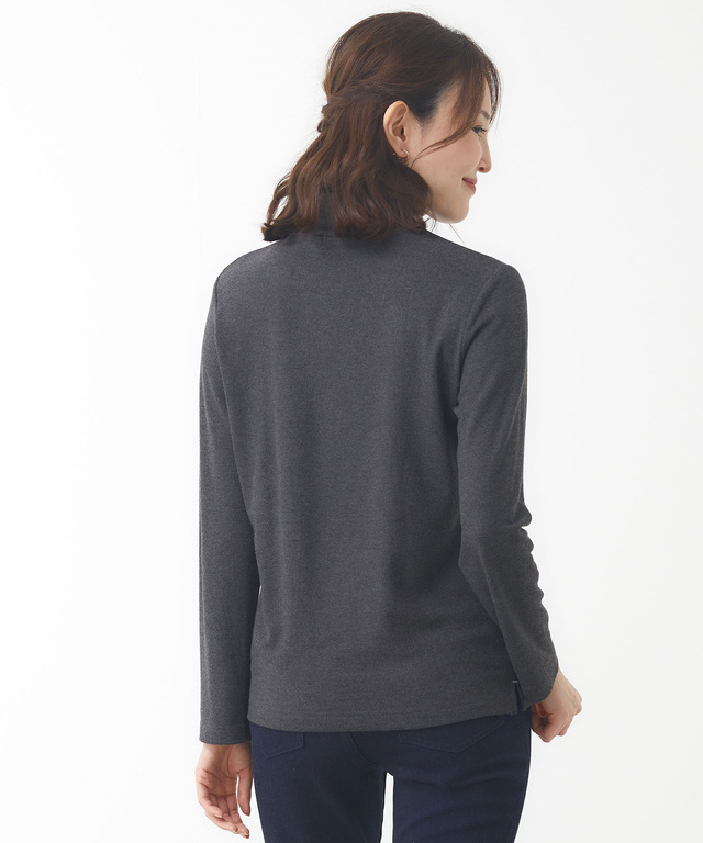 スムース ハイネック カットソー