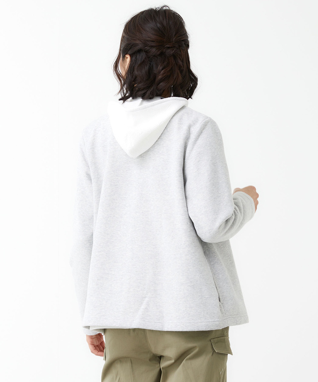 ロゴワッペン ノーカラー カーディガン