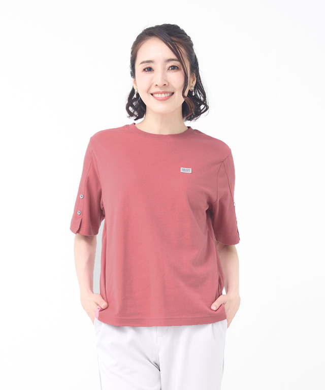 スリットスリーブ Tシャツ【接触冷感】