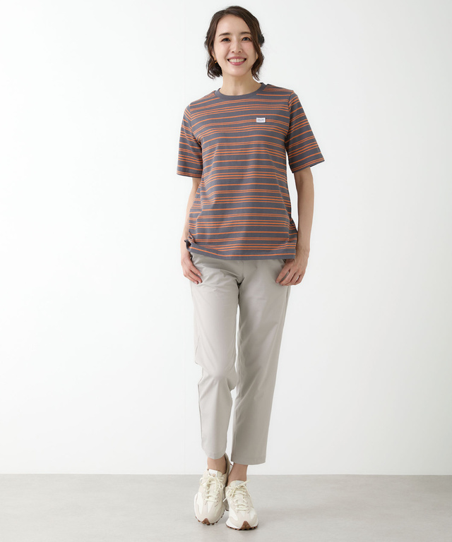 パネルボーダー サイドスリット カットソー