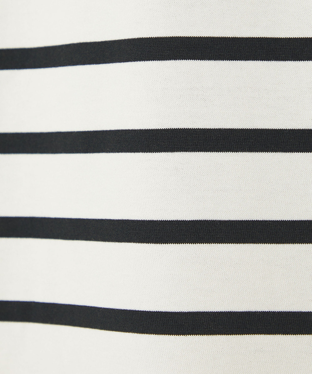 ハイネック ボーダー カットソー