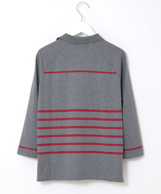 ハイネック ボーダー カットソー