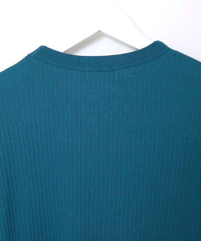 地柄 5分袖 カットソー