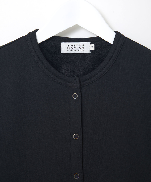 裏起毛 スナップボタン カーディガン