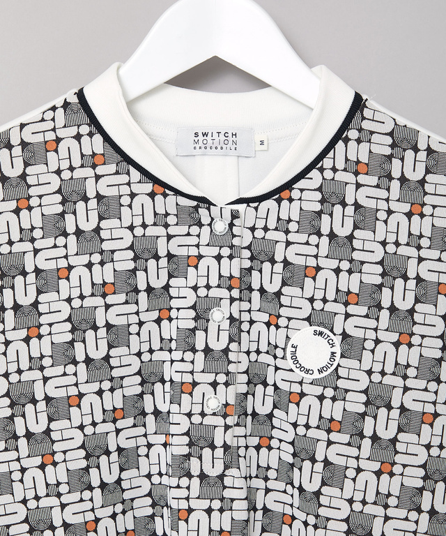 モノグラム スナップボタン ポロシャツ