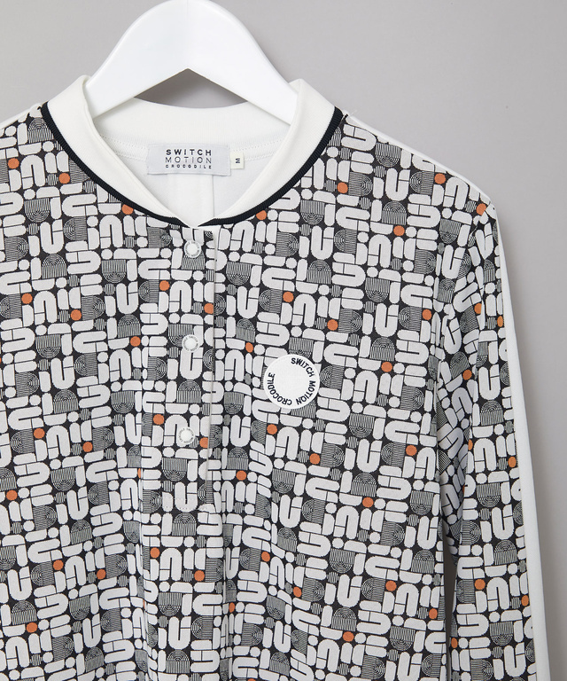 モノグラム スナップボタン ポロシャツ