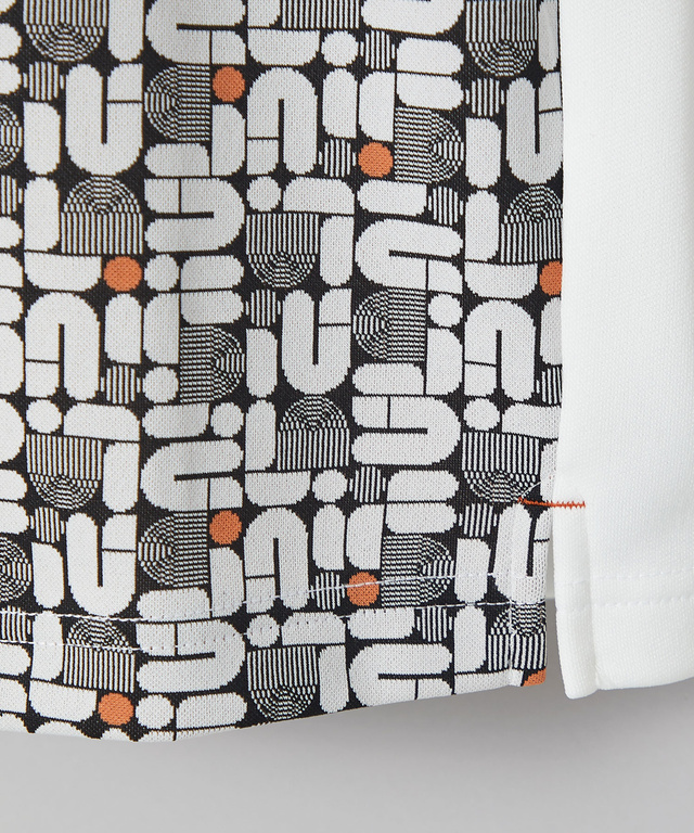 モノグラム スナップボタン ポロシャツ