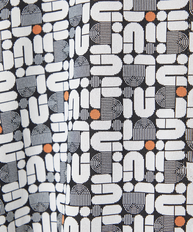 モノグラム スナップボタン ポロシャツ