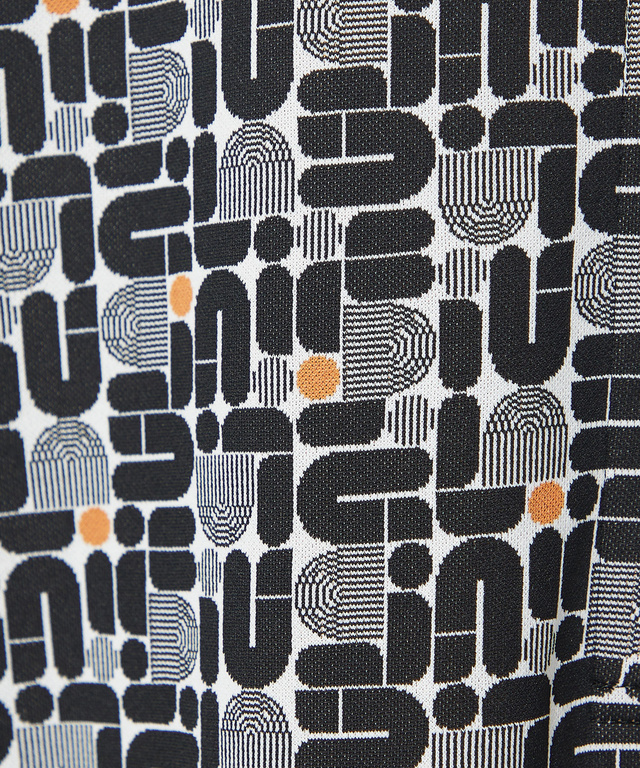 モノグラム スナップボタン ポロシャツ