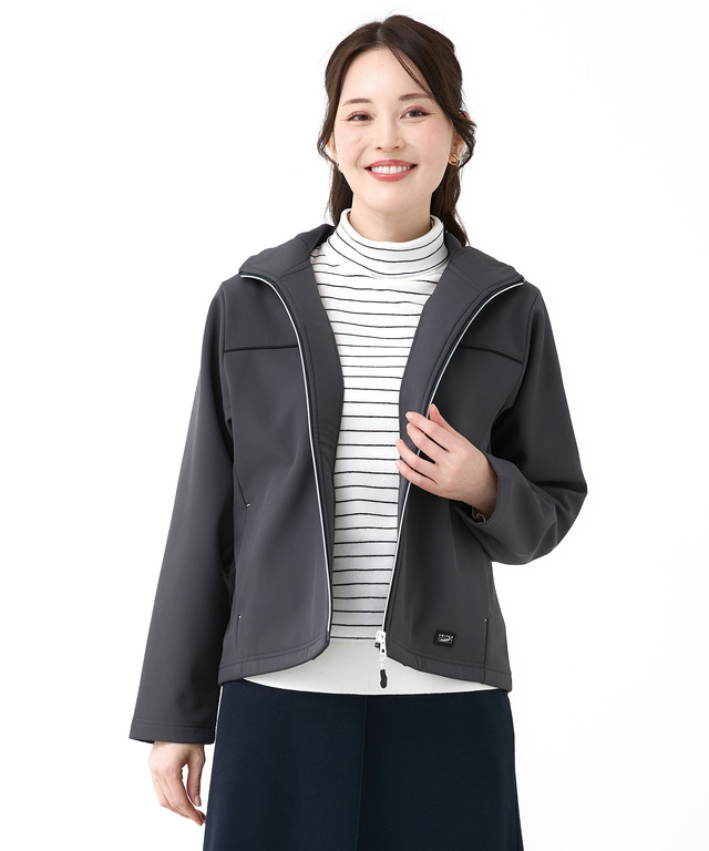 ジャージ素材 フルジップ パーカー