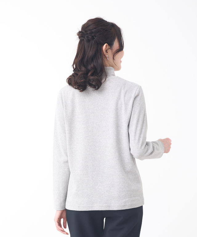 リブ タートルネック カットソー