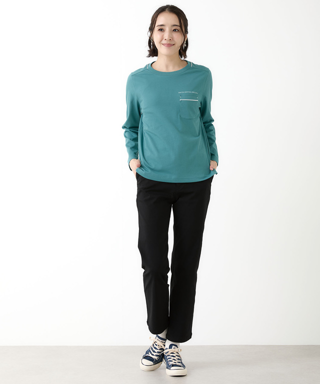 プレート 天竺 ポケットデザイン カットソー