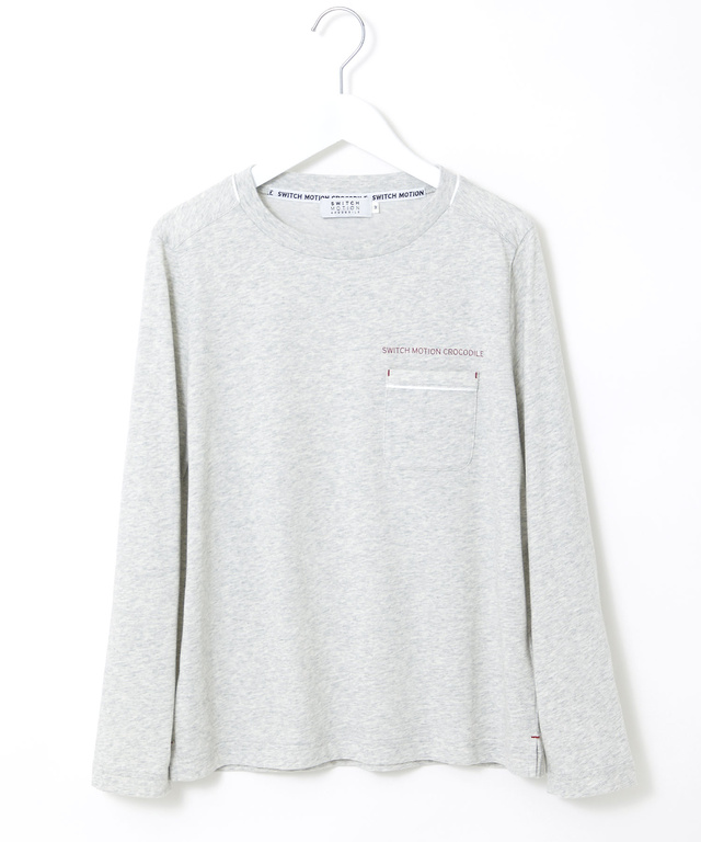 プレート 天竺 ポケットデザイン カットソー