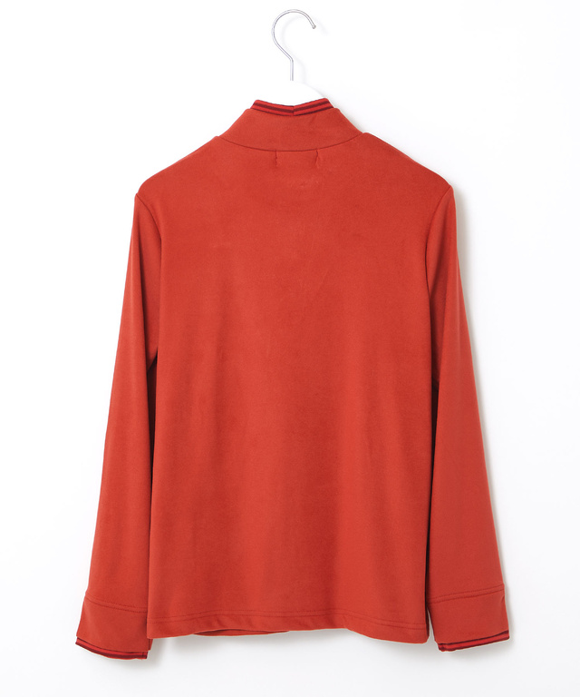 天竺 ハイネック デザインカットソー