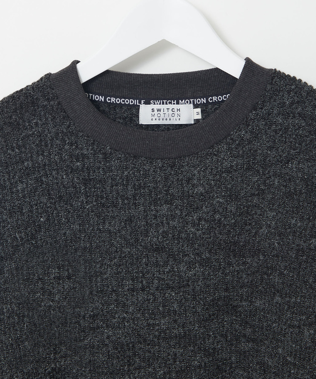 ニット風 クルーネックトレーナー