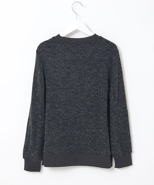 ニット風 クルーネックトレーナー