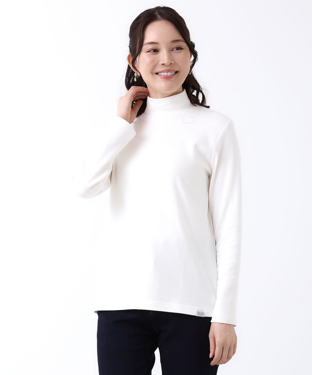 ストレッチスムース ハイネックカットソー