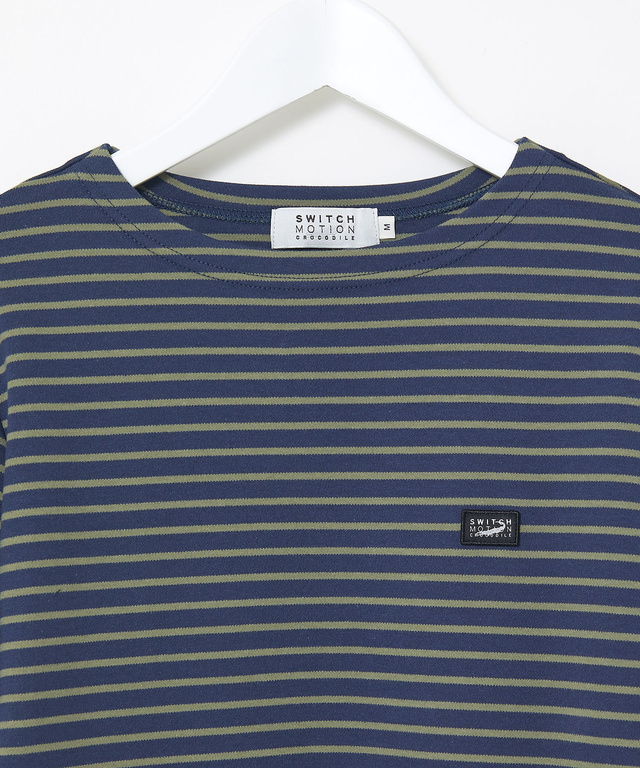 スムース ボーダー ロングTシャツ 