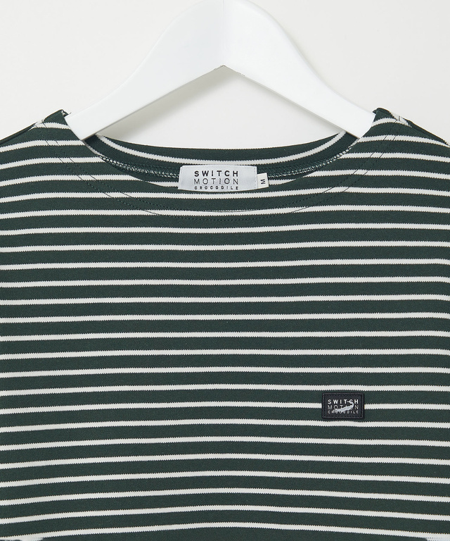 スムース ボーダー ロングTシャツ 