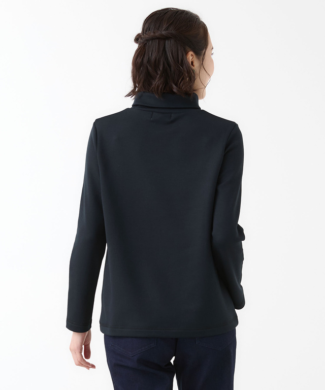 裏起毛 ハイネック カットソー