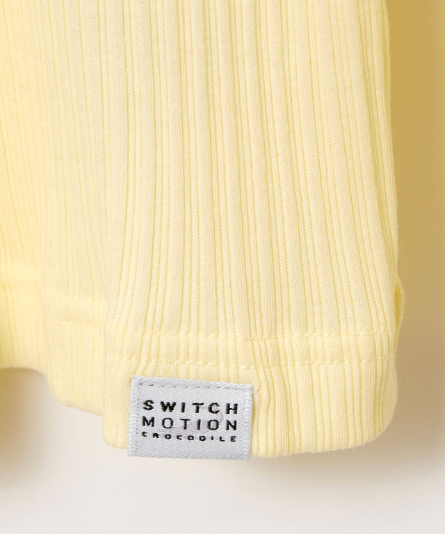 リブ メロー ハイネックカットソー