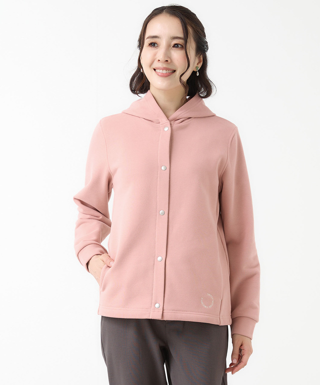 微起毛 裏毛 スナップボタン パーカー