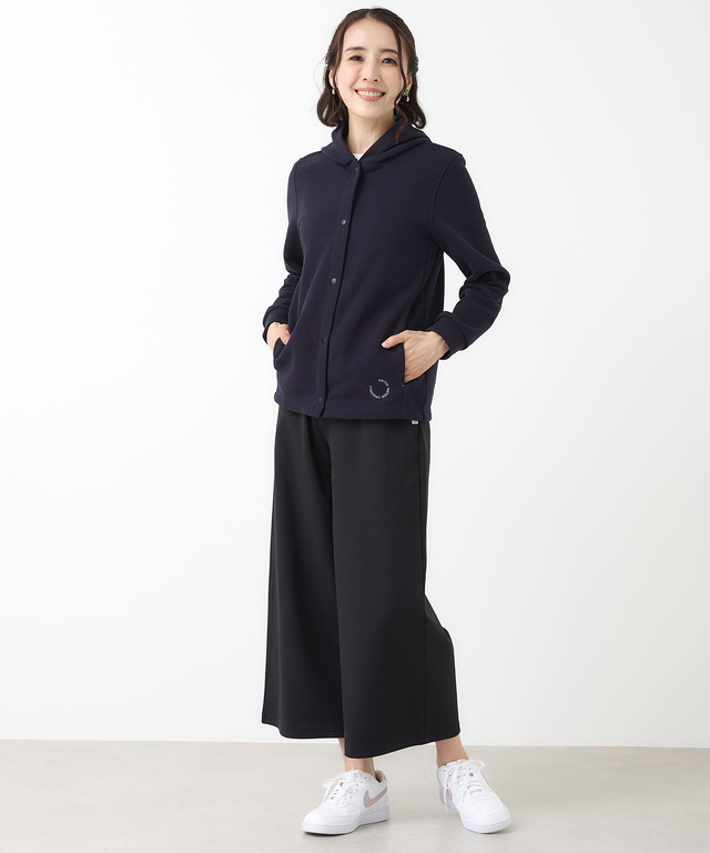 微起毛 裏毛 スナップボタン パーカー