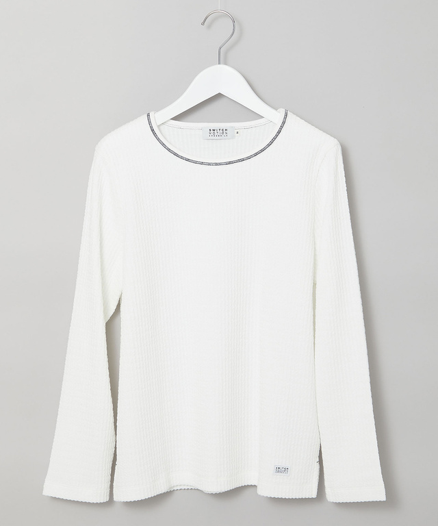 ケーブルジャカード クルーネック カットソー