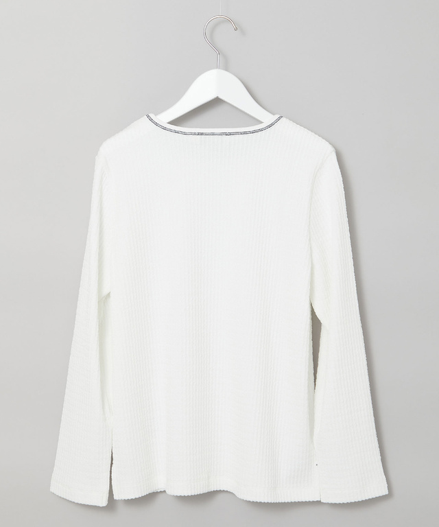 ケーブルジャカード クルーネック カットソー