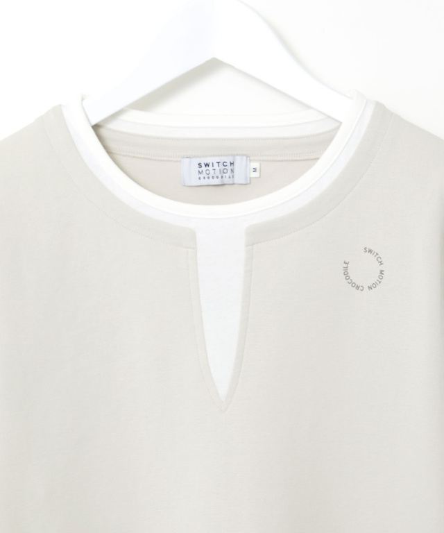 ストレッチポンチ レイヤード風 カットソー