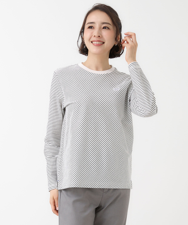 天竺 バイヤスボーダー 長袖Tシャツ