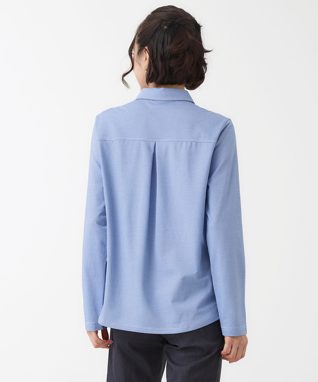 ダンガリー風 鹿の子 ポロシャツ