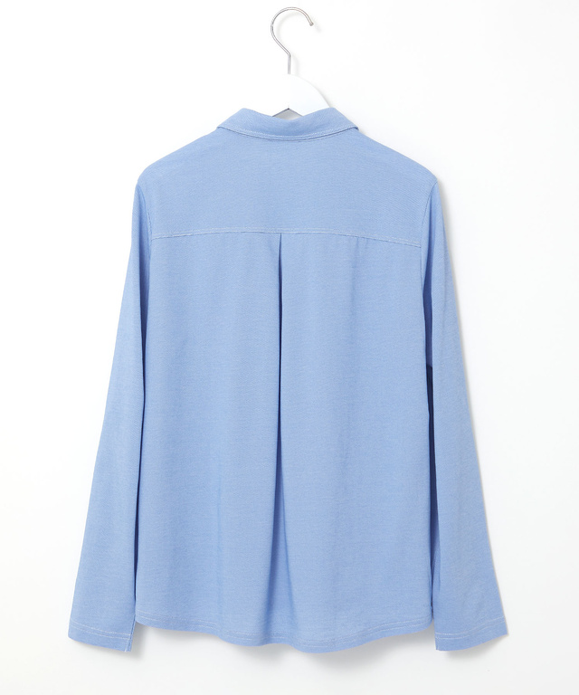 ダンガリー風 鹿の子 ポロシャツ