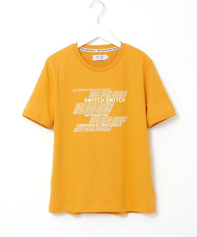 プレーティング天竺 ロゴプリント Tシャツ