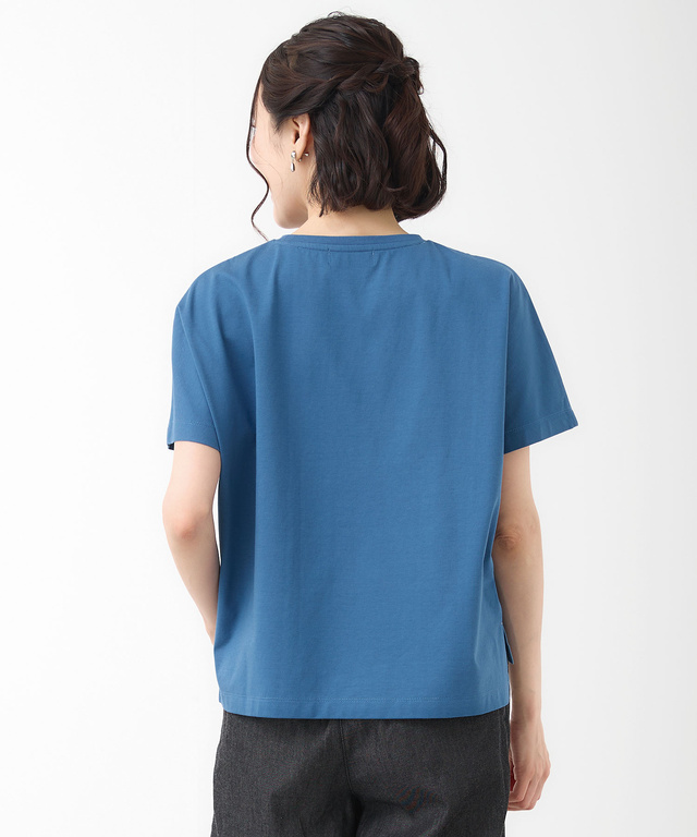 プレーティング天竺 ドルマンスリーブ Tシャツ【接触冷感】