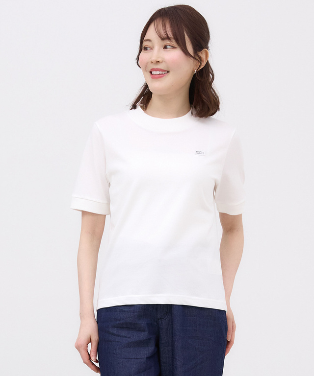 プレーティング天竺 リブ切り替え Tシャツ【吸水速乾】