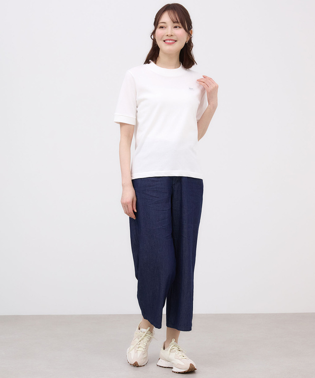 プレーティング天竺 リブ切り替え Tシャツ【吸水速乾】
