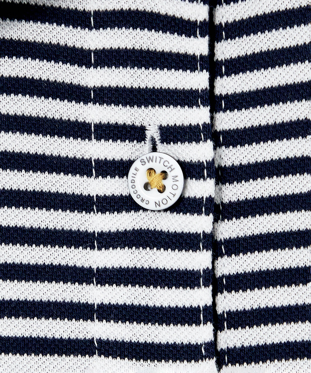 スノーコットン 鹿の子 七分袖 ポロシャツ【接触冷感】