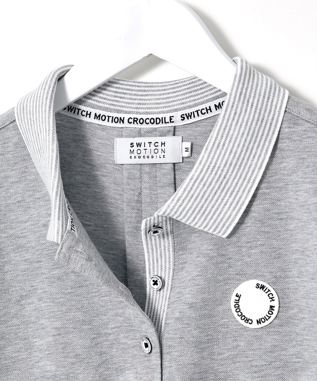 スノーコットン 鹿の子 七分袖 ポロシャツ【接触冷感】