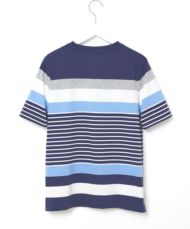 スノーコットン 天竺 パネルボーダー Tシャツ【接触冷感】