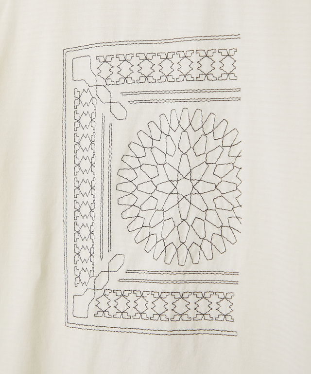 シャドーボーダー バンダナ刺繍 Tシャツ