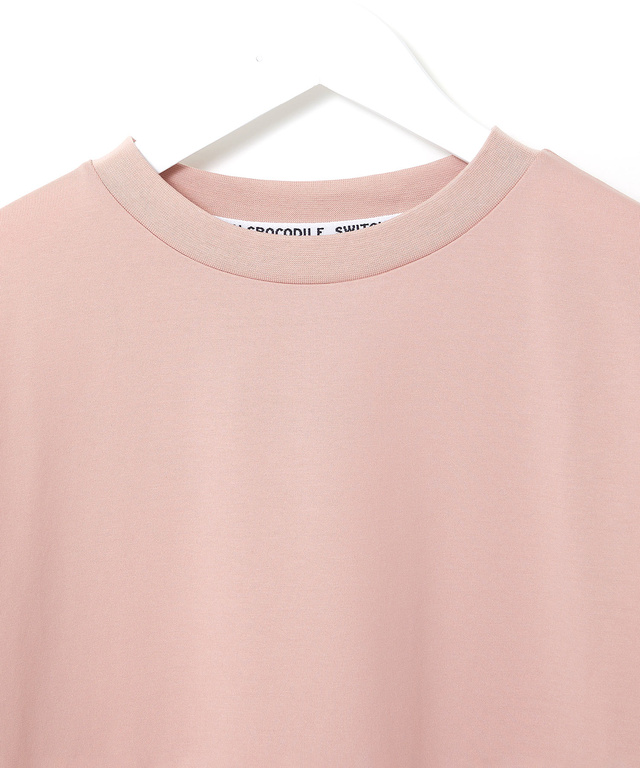 プレーティング天竺 切り替えロゴ Tシャツ【接触冷感】